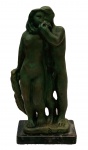 Bruno GIORGI (1905-1993) - escultura em bronze patinada, base em mármore, medindo: 31 cm alt.