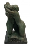 Alfredo CESCHIATTI (1918-1989) - escultura de bronze patinada, base em mármore, assinada, medindo: 35 cm comp.