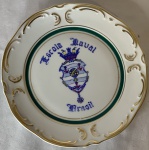 MEMORABÍLIA ESCOLA NAVAL- PRATO DE PORCELANA MEDINDO 19 CM DIAM.