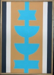 Rubem VALENTIM (1922-1991) - acrílico s/ tela, medindo; 50 cm x 35 cm