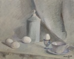 CARLOS BASTOS - óleo s/ tela, medindo; 41 cm x 33 cm