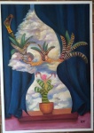 Dahyl Cortes Roque - Quadro óleo sobre tela , Madona  - Medidas: 1x0,70 cm