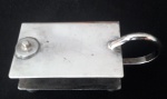 Antigo porta fósforo em metal espessurado a prata - Medidas: 8,5x2x4 cm