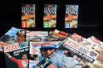 COLECIONISMO- AYRTON SENNA - Lote com 3 fitas VHF lacradas com depoimento e imagens inéditas do piloto, mas 9 (nove) revistas com reportagens sobre Ayrton Senna.