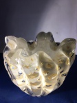 MURANO - Bowl Branco Gotas Ouro 13X15Cm - Medidas : 13 x 15 Cm