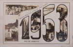 Cartão Postal  Rio de Janeiro 1953, medindo 9,5 x 14 cm.