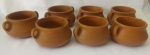Sete  potes de cerâmica para feijoada - Diâmetro: 11 cm e Altura: 8 cm