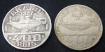 Duas moedas quatrocentos reis 1937