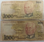 Duas cédulas de mil cruzeiros, Cândido Rondon.