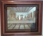 Quadro imagem Santa Ceia , com proteção de vidro - Medidas: 70x60 cm