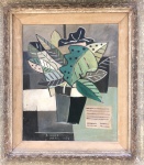 BURLE MARX, Roberto - " Vaso de flores ", O.S.C., assinado no Centro inferior e datado             1953. Med.: 50 x 41 cm. 