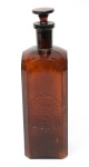 COLECIONISMO - VASSALLO, antigo e raro pote de farmacia do Séc. XIX em vidro a cor ambar, marcado e localizado. Med.: 27 cm.
