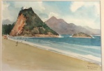 Autor não identificado, aquarela , Rio de Janeiro, emoldurado, 13x17 cm