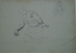 PEDRO WEINGARTNER bico de pena (Estudo) 13x18cm, assinado e datado 1889