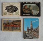 COLECIONISMO  4(Quatro) conjunto com Cartões Postais antigos em tiras destacável totalizando 58 Cartões Fotográficos  Med. 10cm x 7cm