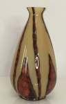 Raro vaso art deco design Wilhelm Kralik estilo `Bamboo` - Bohemia (Czech Republic) - 30 x 16 cm