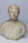 Escultura de alabastro figura de Dante Alighieri - 19 cm x 16 cm