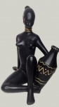 Escultura em porcelana dos anos 50 "Africana"