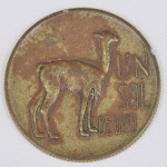 Lote composto por uma moeda Peruana de Un Sol de Oro, cunhada em 1971.