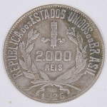 lote composto por uma moeda de 2000 Réis cunhada em 1926.