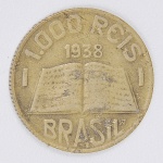 Lote composto por uma moda de 1000 Réis cunhada em 1938.