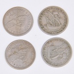 Lote composto por 4 moedas da Republica Portuguesa de 2,50 Escudos sendo 2 cunhadas em   1964, uma cunhada em 1970 e uma cunhada em 1971.