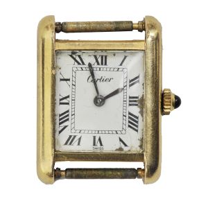 Relógio feminino Cartier "18 kl Gold Electroplated".