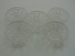 Cinco cremeiras em cristal Drohauser, altura 5 cm , diâmetro 10 cm