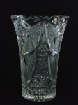 Vaso em cristal lapidado. Altura 21 cm, diâmetro 15 cm