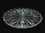 Prato para bolo em cristal lapidado.  Diâmetro  28 cm