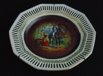 Prato de parede em porcelana SCHUMANN  ACZBERG, diâmetro  22 cm.