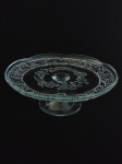 Prato em cristal.  Altura 12 cm , diâmetro  33 cm.