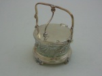 Doceira em cristal e metal Fracalaza com colher, diâmetro 12 cm