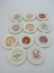 Coleção de pratos para parede. Diâmetro 18 cm. 11 peças.