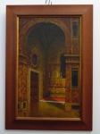 Quadro óleo sobre tela, assinado FW - 1981- Ministério de São Bento. Altura 84 cm, largura 40cm.