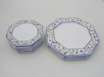 Cerâmica LIS BRASIL quatro pratos rasos , diâmetro 28 cm, oito pratos sobremesa  diâmetro 18 cm Um prato raso com pequeno defeito, lascado.