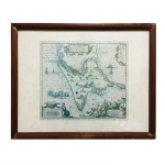 Mapa, "Magellanica". 24 x 47 cm.