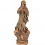 Escultura executada em estuque policromado representando Santa. 36 cm de altura.