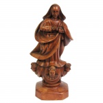 Manoel Santeiro E Zeza (Ibimirim  Pe), Escultura em madeira representando Nossa Senhora da Conceição. Assinada na base, 20 cm de altura.R$ 300,00
