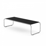 Marcel Breuer's - "Laccio Tables". Mesa em fórmica e metal cromado. 34 x 138 x 48 cm.