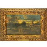Sem assinatura -Pintura Europeia, Maiorca, Séc. XIX. Óleo sobre madeira. 17 x 27 cm.