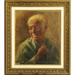 Vicente Caruso (1916-1986), Senhora. Pintor e artista gráfico brasileiro. Óleo sobre tela. Assinado, cid. 55 x 45 cm.