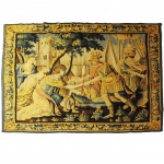 Importante tapeçaria Verdi. Europa, Séc. XVIII. 270 x 300 cm. Em excelente estado de conservação.