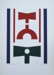 RUBEM VALENTIM  Emblema serigráfico  50x34 cm  cid  1974  149/150