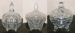COMPOTEIRAS(3) - em cristal prensado - 18,21 e 25 cm