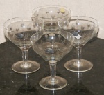 TAÇAS (4) - champagne em vidro cristalizado - 12 cm