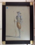 BISSER NAI - desenho a grafite - Dom Quixote - 60x40cm - cid