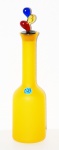 GARRAFA - vidro amarelo com tampa multicolorida - 32 cm