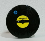 PORTA MOEDAS - em cerâmica com formato de disco vinil record - 18 cm