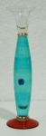 CANDELABRO - vidro técnica em murano azul, translucido e vermelho - 31,5 cm
